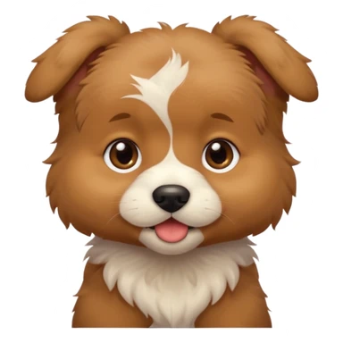Puppy with mens sticker