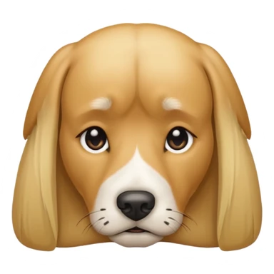Sad dog with blonde hair sticker
