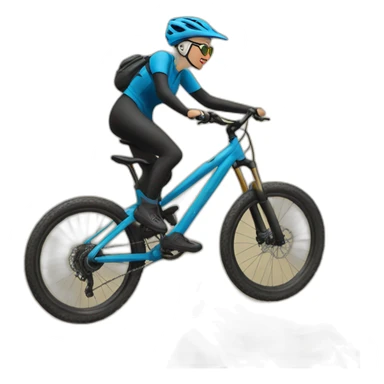 Yellen riding MTB sticker