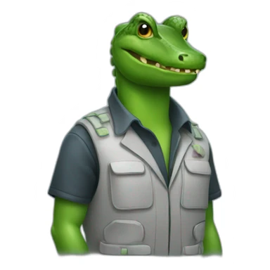programmer aligator sticker