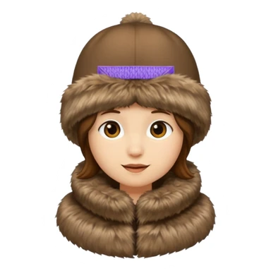 just fur hat   sticker