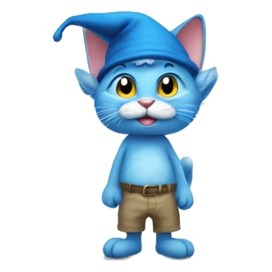Smurf cat sticker