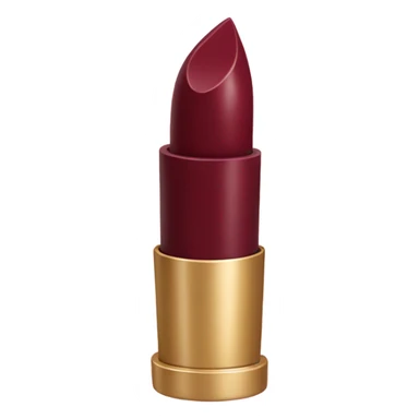 Maroon lipstick with heart sticker