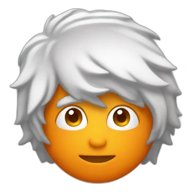 Woozy face in orange outline sticker