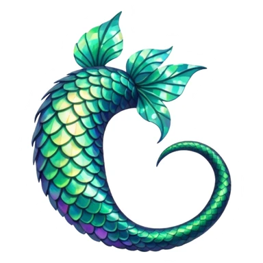 green aqua coloured siren tail only sticker