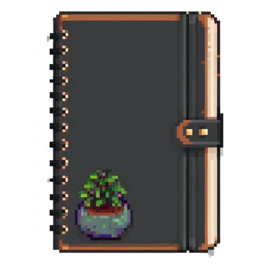 notebook planner, pixel art style sticker
