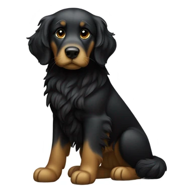 Dog black Golden retriever sticker