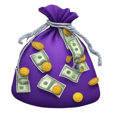 purple Money Bags sticker
