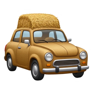 Car with a hay sticker
