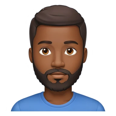 Create a head of young black man 30 years old with a beard  sticker