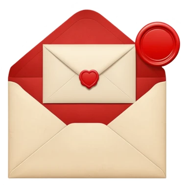 Cream-colored romantic Letter Envelope  sticker