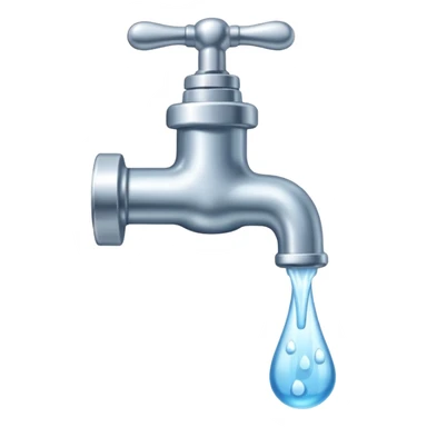 water flows from the tap sticker