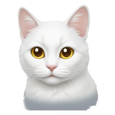 White cat pers  sticker