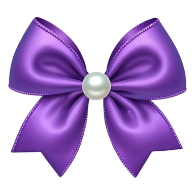 Purple bow with pearl sticker