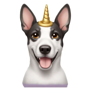 Dog with unicorn horn  sticker