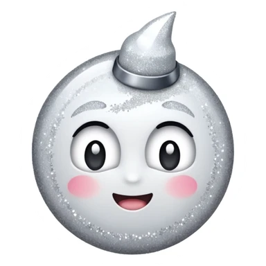 white glory glitter sticker