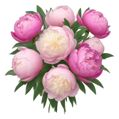 Bouquet of peonies sticker