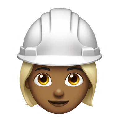 woman construction white hard hat helmet sticker