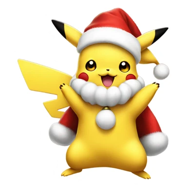 Pikachu Santa sticker