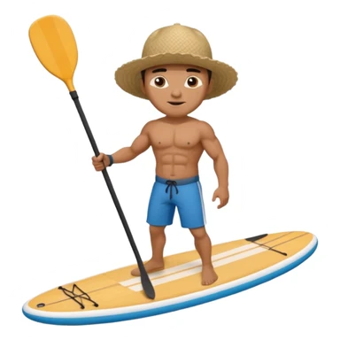 Wearing a baseball cap Muscular  no mustache Paddle boarding Mexican man sticker
