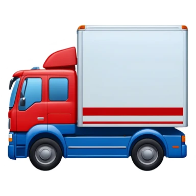 camion transporte logistica rojo azul blanco sticker