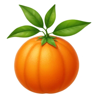 Flat Orange: with one leaf sticker