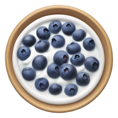 yoghurt bowl with blueberries sticker