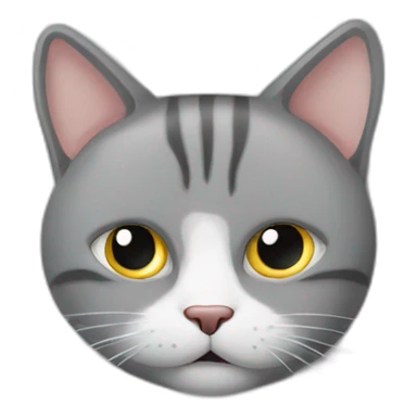 hungry-grey-cat-near-empty-plate sticker