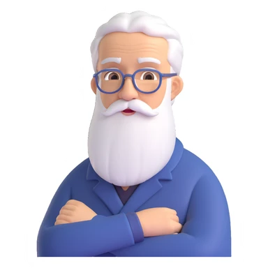 grandfather with a white beard sticker