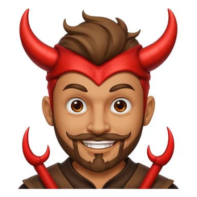 Emoji de bandido con diablito  sticker