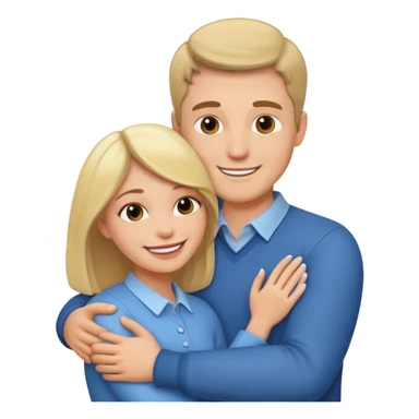 White man hugging a white woman sticker