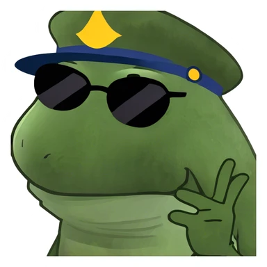 Frog man wink sticker