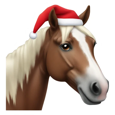 Horse wearing as a santa sticker