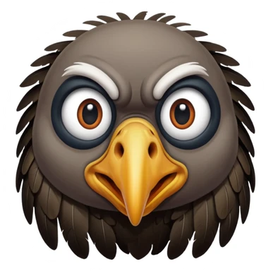 vulture - but in a funny comical way - can the vulture be making a face? sticker