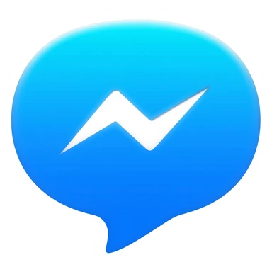 White facebook messenger  sticker