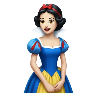 Snow white with blue and red dress sticker