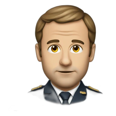 Macron avec un grand nez sticker