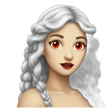 Siren (greek mythology) with red eyes sticker