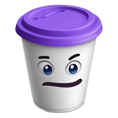 purple water in white styrofoam cup sticker