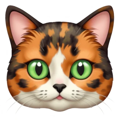 dark tortoiseshell cat pastel green eyes sticker