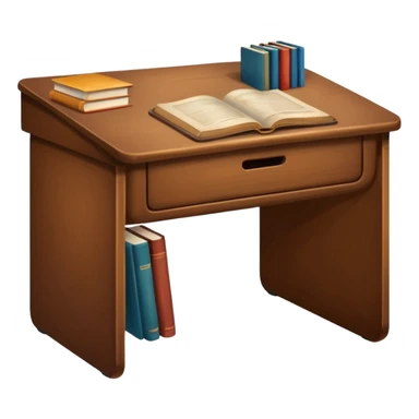 brown school desk sticker