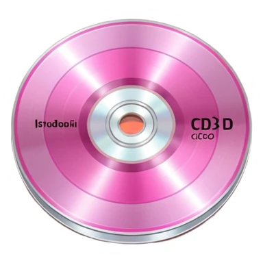 Pink music cd sticker