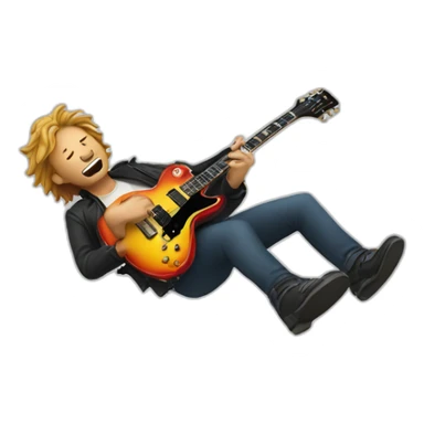 Guitarist falling over sticker
