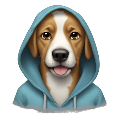 dog in hoodie sticker