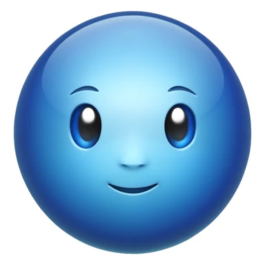 blue glass orb sticker