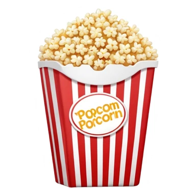 popcorn, red white packaging sticker