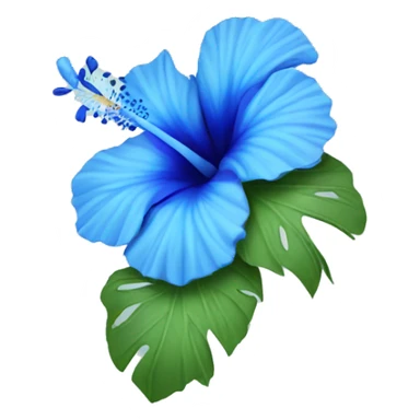 blue hibiscus flower sticker