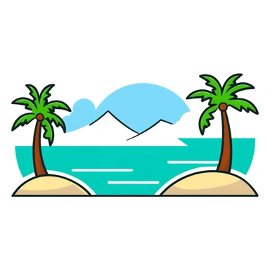 ball with Sochi palm trees and Black Sea sticker