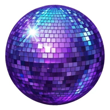 Glitter purple and cian inner circle sticker