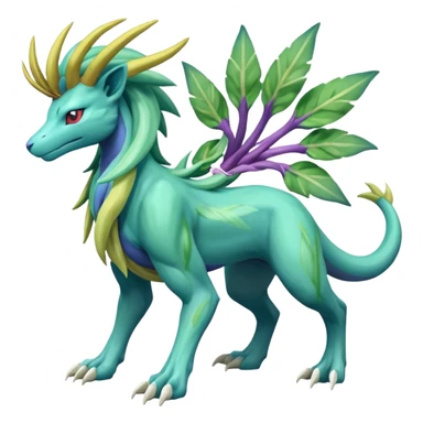 Suicune-Manectric-Meganium-Virizion-fusion (full body) sticker